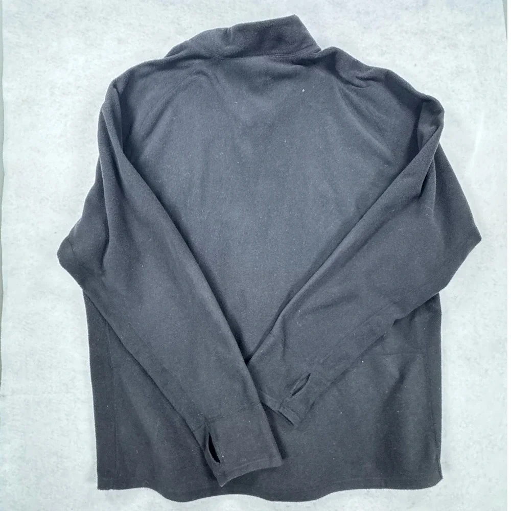The North Face‎ Mens XXL Black Full Zip Fleece Jacket Thumbholes CF2P F15